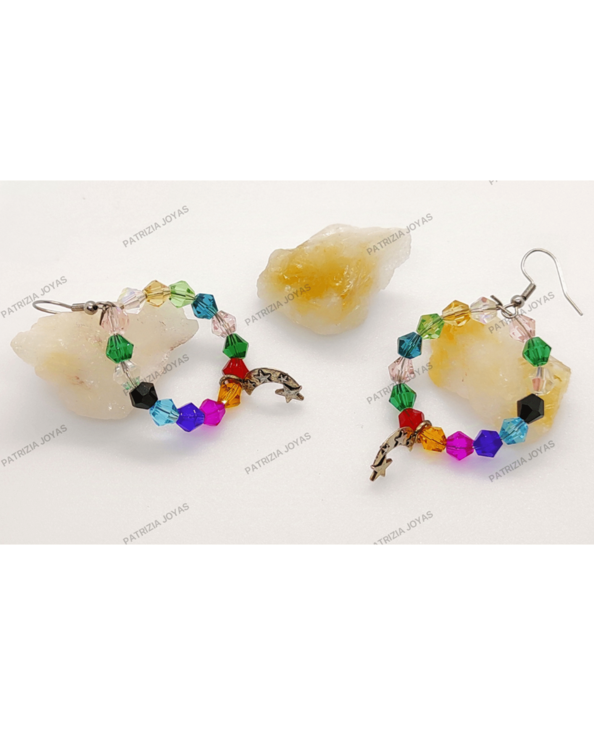 Pendientes cristal con amuleto - 2